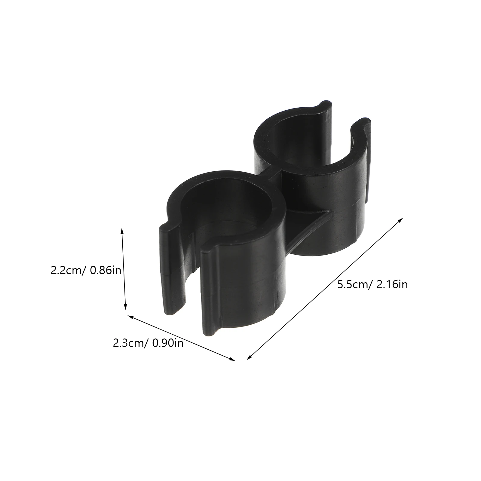 4pcs Double Tube Connection Clip Broom Dustpan Holder Clamp Plastic Pipe Connector 1.8-2Cm Poles Durable Easy Installation Space
