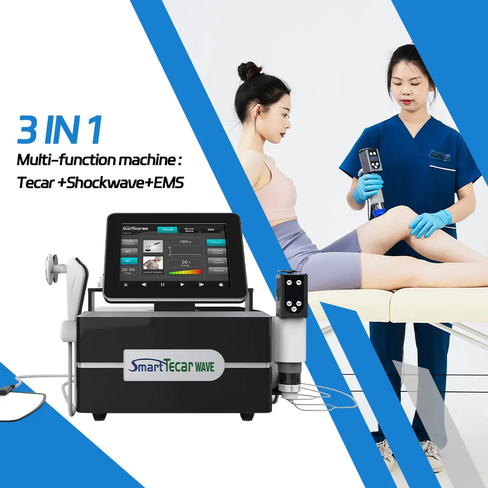 

3 in1 Ret Cet Smart Tecar Back Pain Diathermy Shockwave Physical Therapy Machine