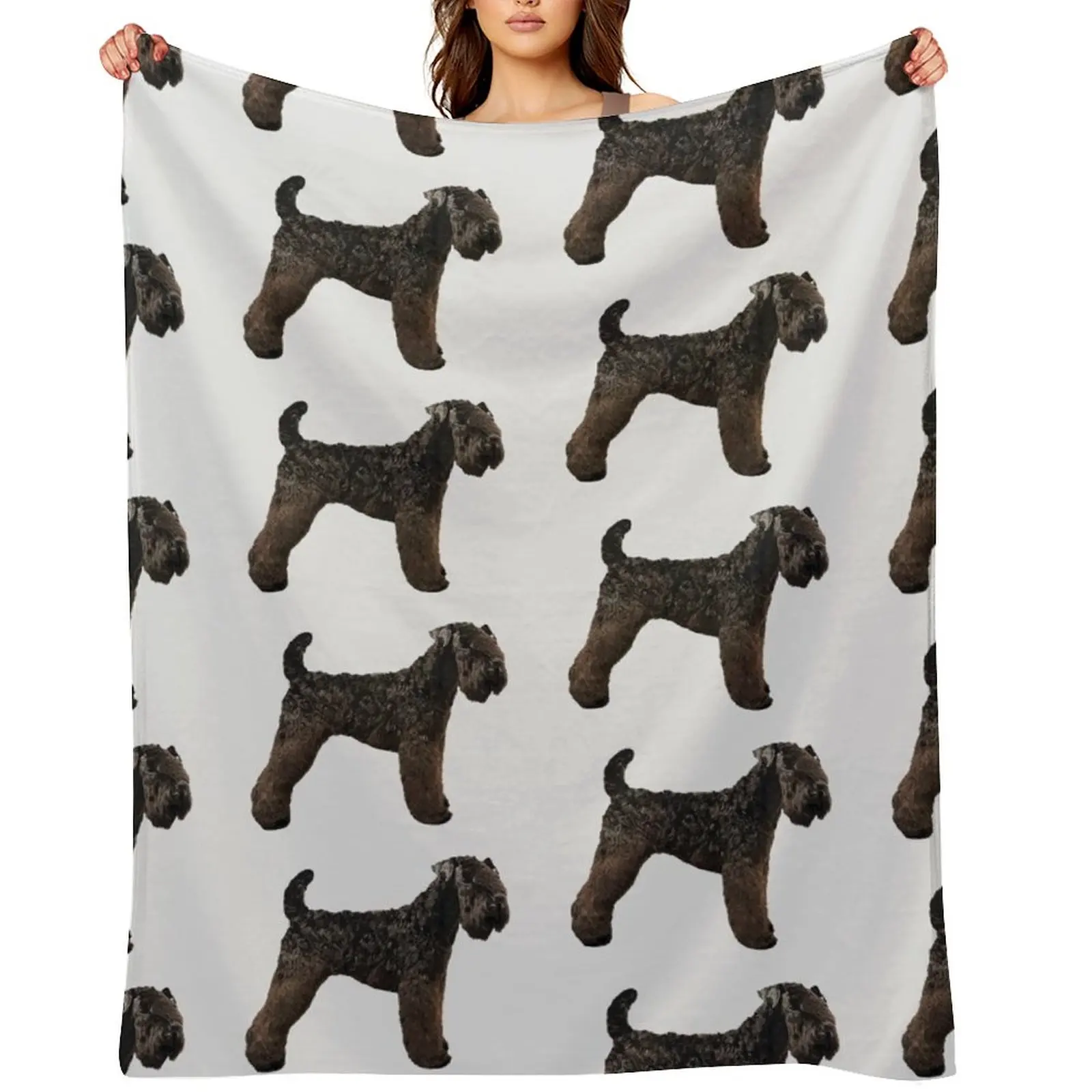 

Kerry Blue Terrier Throw Blanket wednesday Luxury Brand Extra Large Throw Shaggy Blankets
