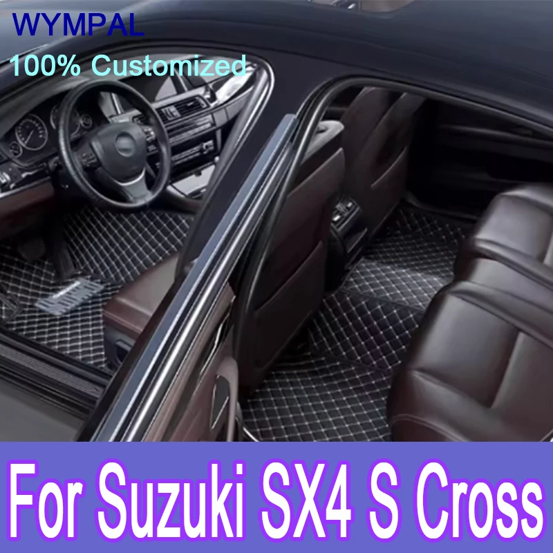 

Роскошные автомобильные коврики на заказ для Suzuki SX4 S Cross 2020-2022, авто роскошные кожаные мужские и женские автомобильные коврики с полным покрытием