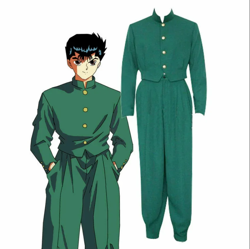 

Yusuke Urame Cosplay Costume Anime Green Outfit Private Detective Adult Customization