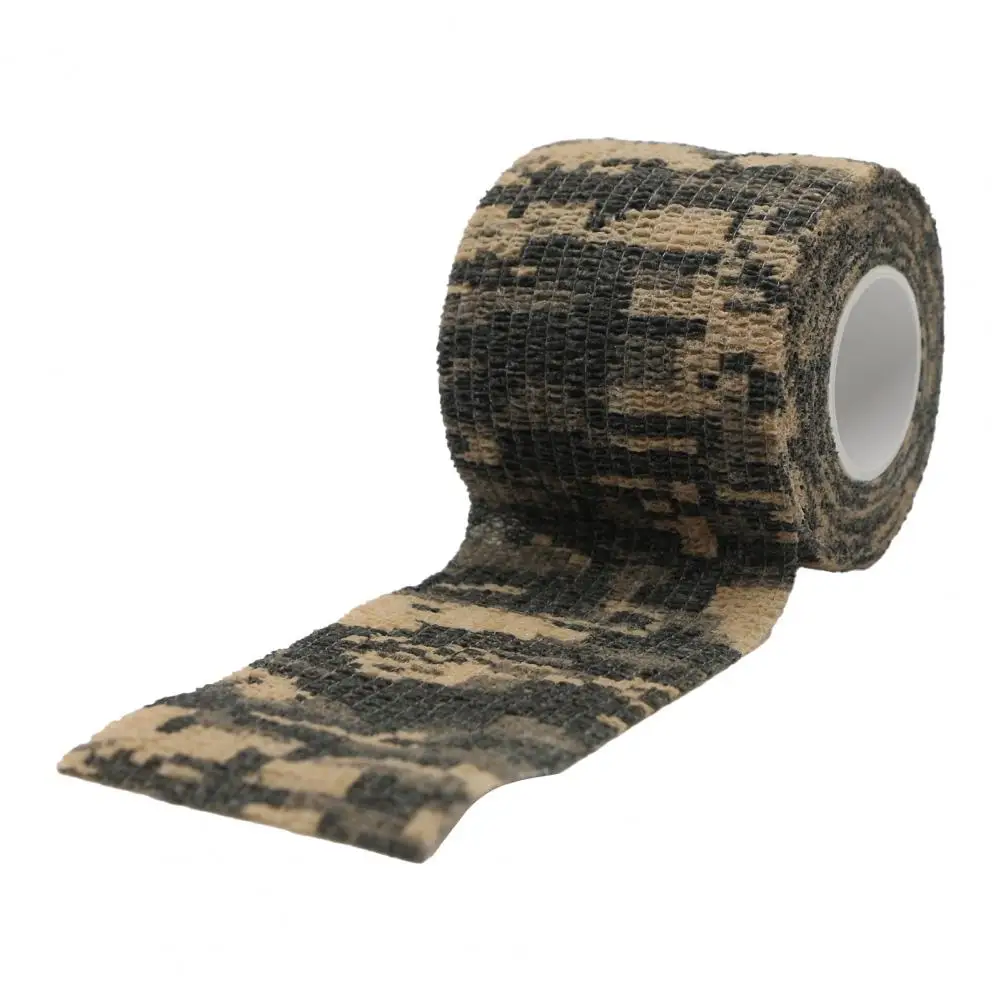 1 Roll Camouflage Tape Anti-scratches Military Camo Stretch Bandage Tape Outdoor Hiking Hunting Camouflage Stealth Tape Wraps