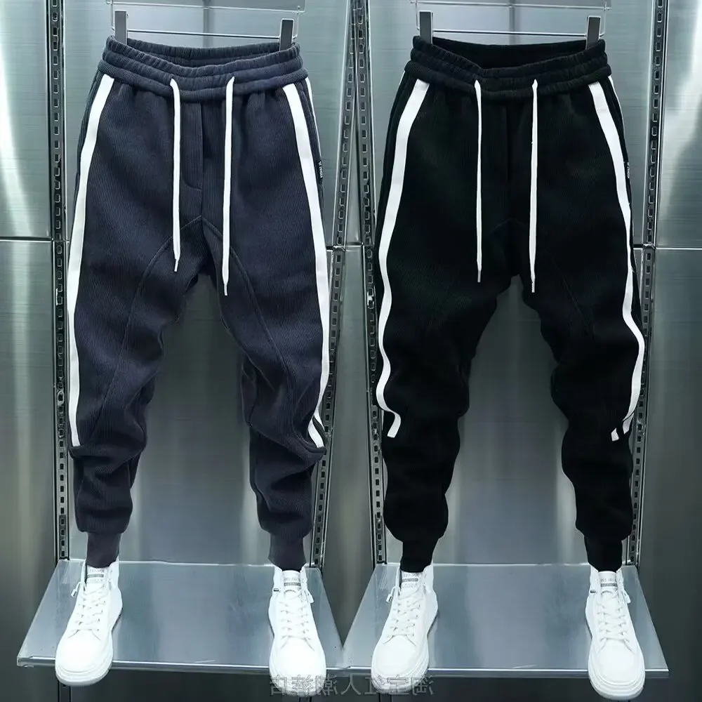

Autumn Joggers Men Korean High Street Sports Trousers Streetwear Cotton 9-Minute Sweatpants Men's Clothing 2024 Hot Selling