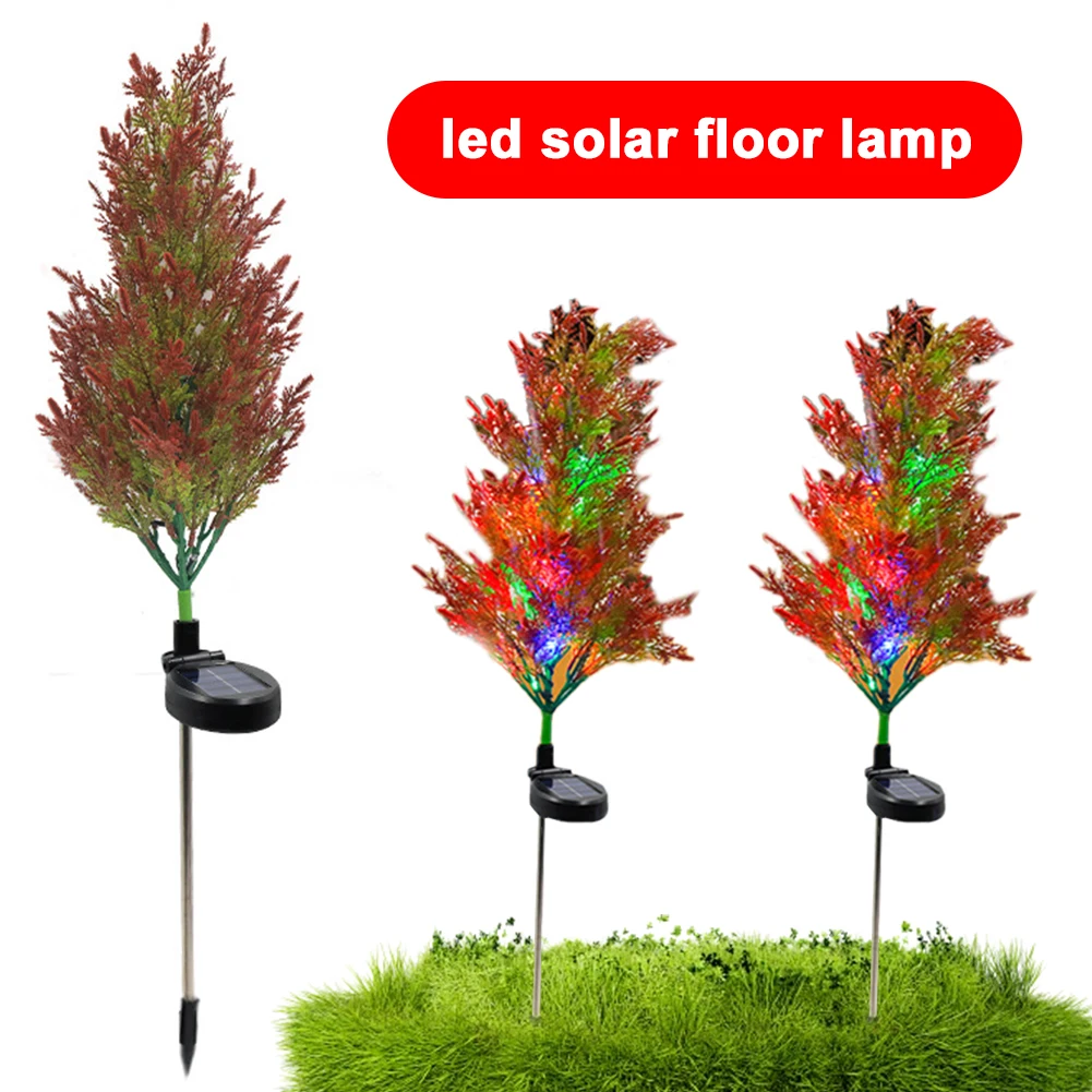 LED Cypress Tree Light Solar Garden Light Decorative Outdoor Patio Light Auto On Artificial Tree Light for Yard Decoration