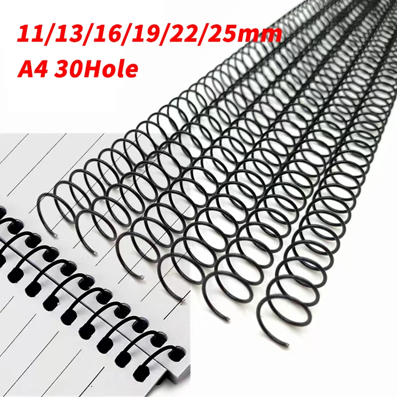 

10pcs A4 30Hole Metal Loose-Leaf Binding Ring Single Coil Calendar Spring Spiral Wire Snake Book Notebook School Office Supplies