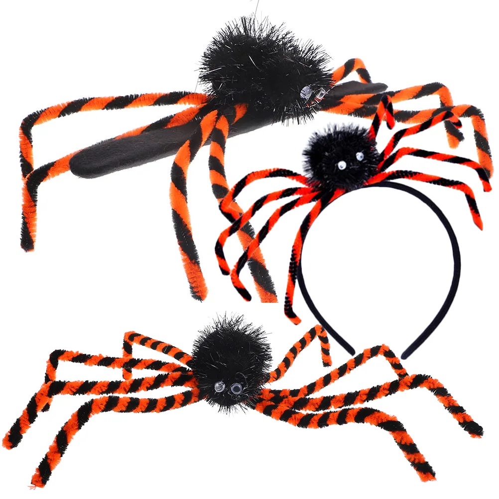 

1 set Spider Brooch Hair Accessories Slap Halloween Party Favors Lightweight Safe Material Wrist Decoration