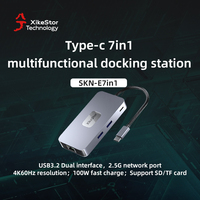 XikeStor 7 In 1 Docking station Type-C to 2.5G Port/HDMI 4K60Hz/USB3.2 Multifunction HUB Suitable for MAC/Notbook/iPad/Cellphone