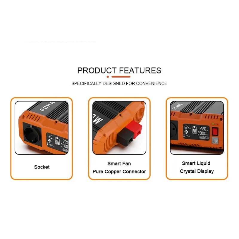 Pure Sine Wave Inverter to AC 230V Transformer Power Converter Solar