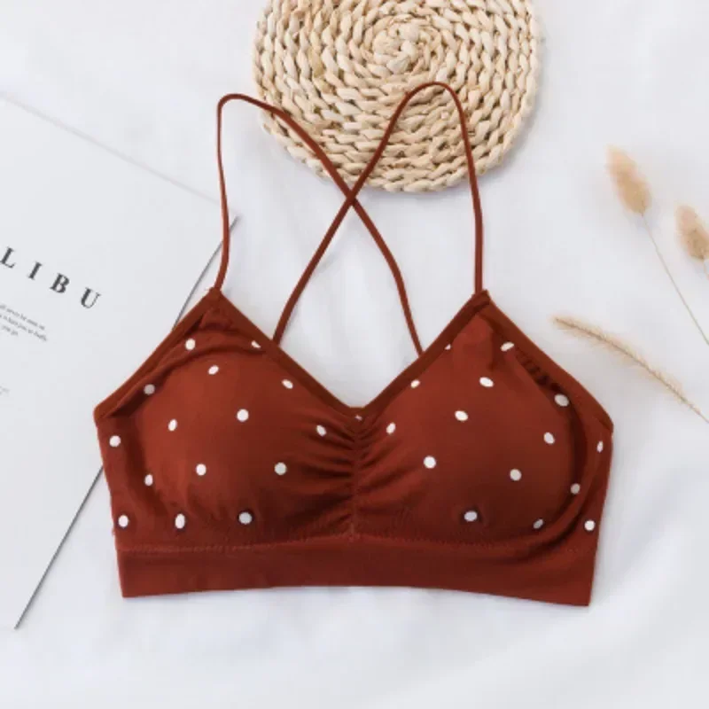 Women's Bra Push Up Bra Sports Bra For Women Seamless Sexy Lingerie Female Polka Dot Soft Fashion Underwear Women's Tube Top