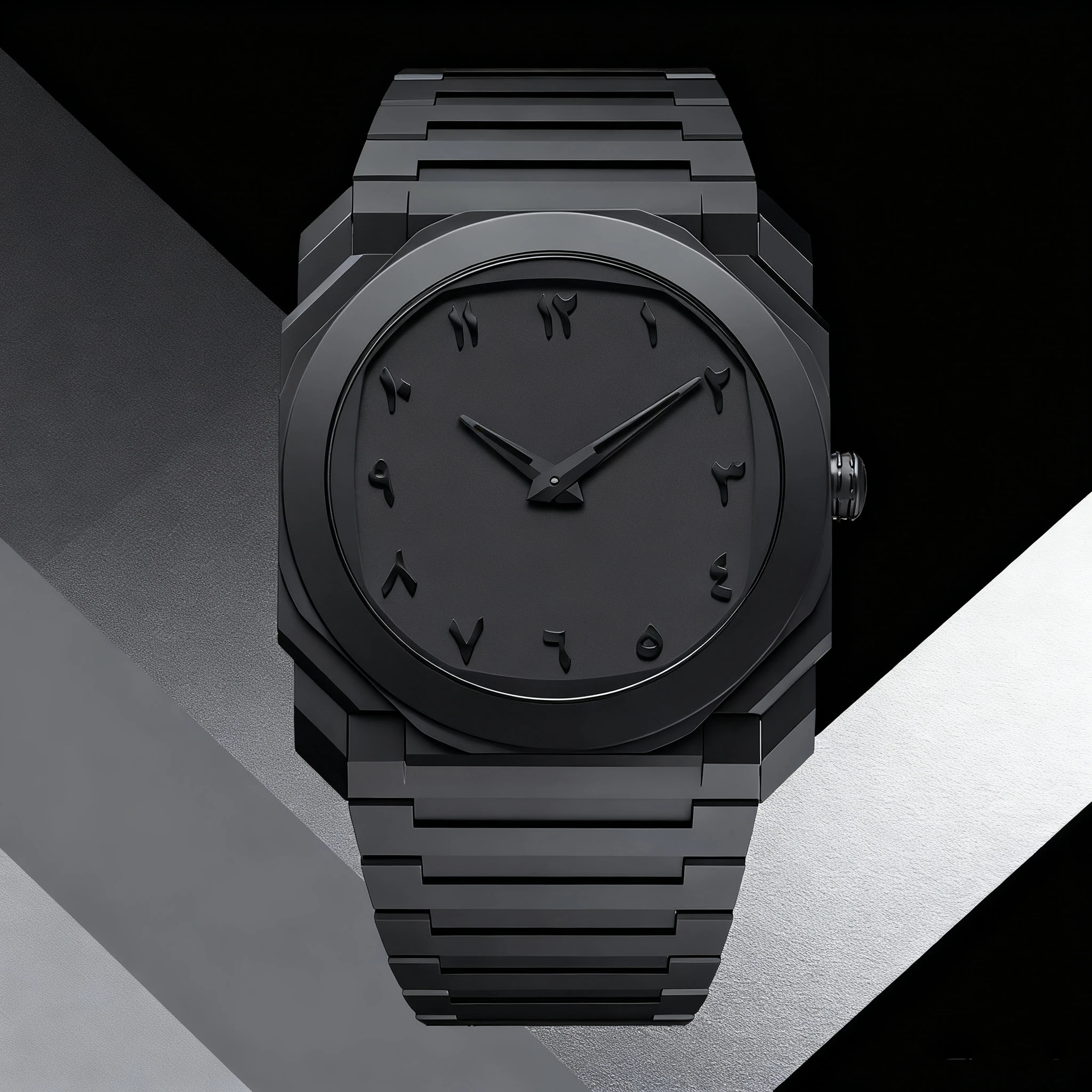 

New Fashionable Men's Watch Simple Black Men's Quartz Watch Arabic Digital Leisure Sports Men's Watch Gift Box Set