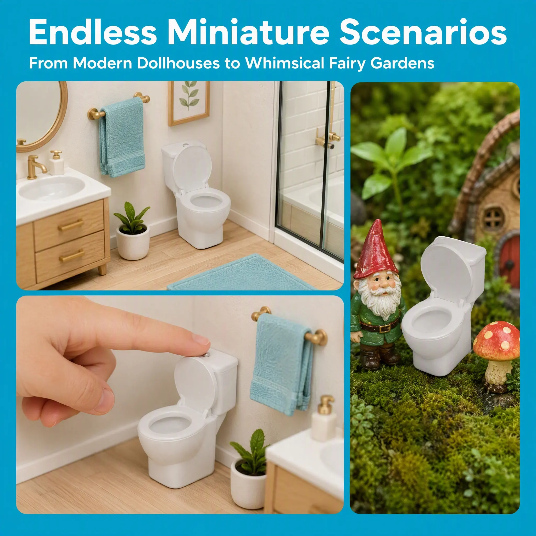 Miniature Resin Commode Garden Ornament Decorative Micro Landscape Commode Craft for Indoor Outdoor Plant Tabletop Bonsai
