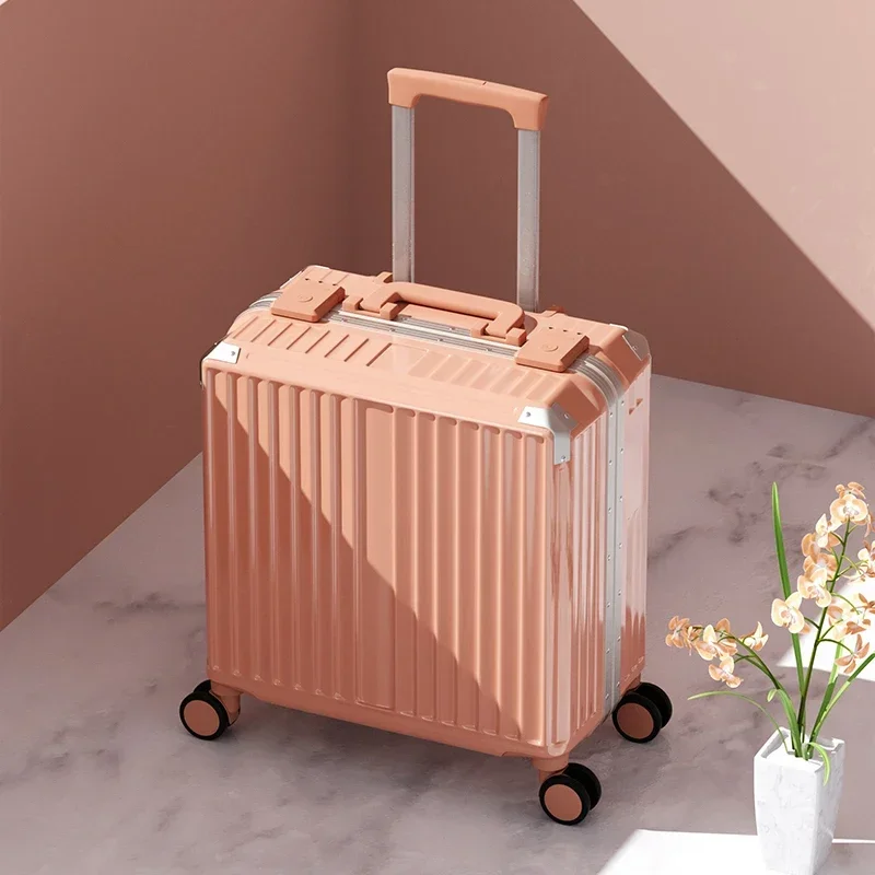 Valise de Voyage à Roulettes de 18/20 Pouces, Nouveau Design, Mini Boîte à Mot de Passe, Sac à Bagages à Roulettes Universel