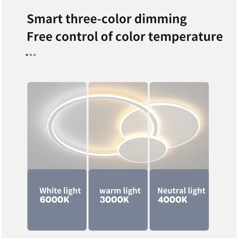 Modern LED Chandelier For Living Room Bedroom With Remote Home Decor White Round Ceiling Lamp Apartment Kitchen Lighting Fixture