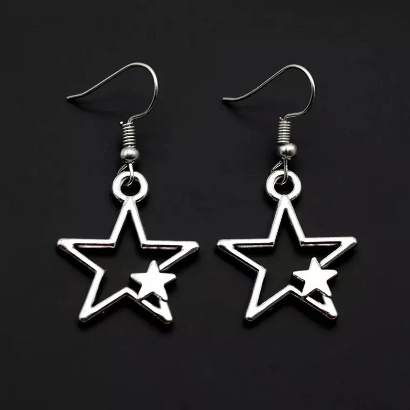 1 par y2k estrela brincos estrela deusa colar estrelas presentes estrelas modernas charme brincos de gota