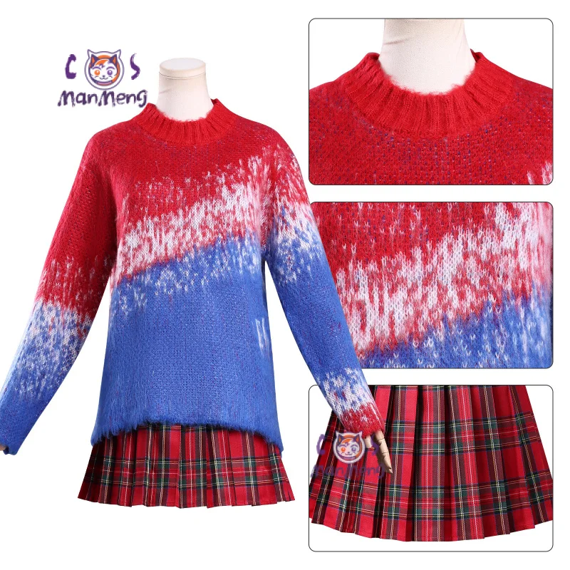 

Wednesday Season Cosplay Movie Wednesday Season 2 Halloween fashion sweater dress sock set carnival party new men women suit