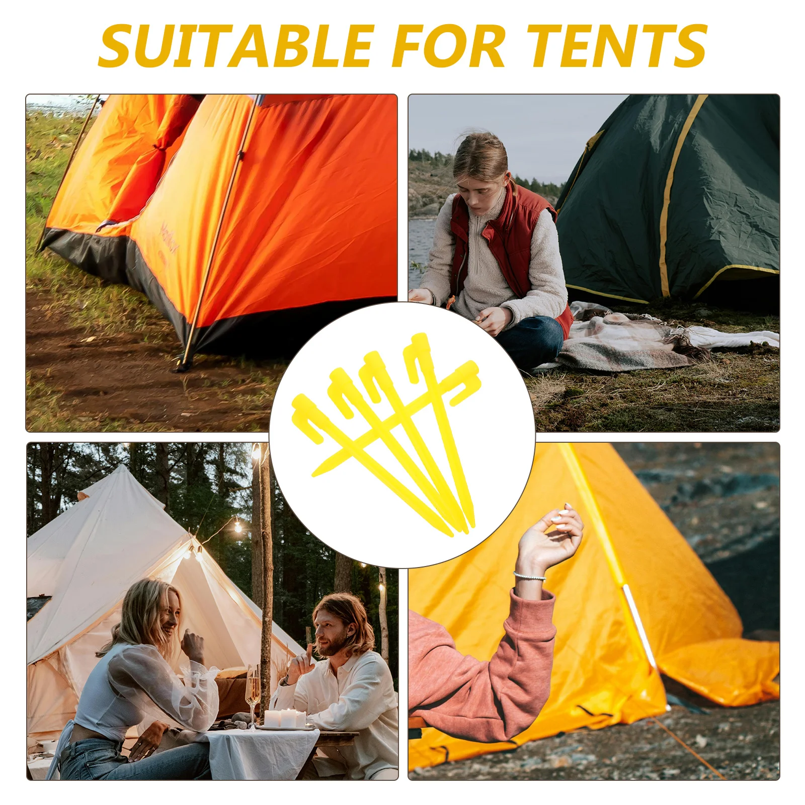 

50Pcs Tent Stakes Heavy Duty Garden Fixing Pegs for Beach Canopies Gazebos Tarp Groundsheets Garden Stakes Tent Pegs