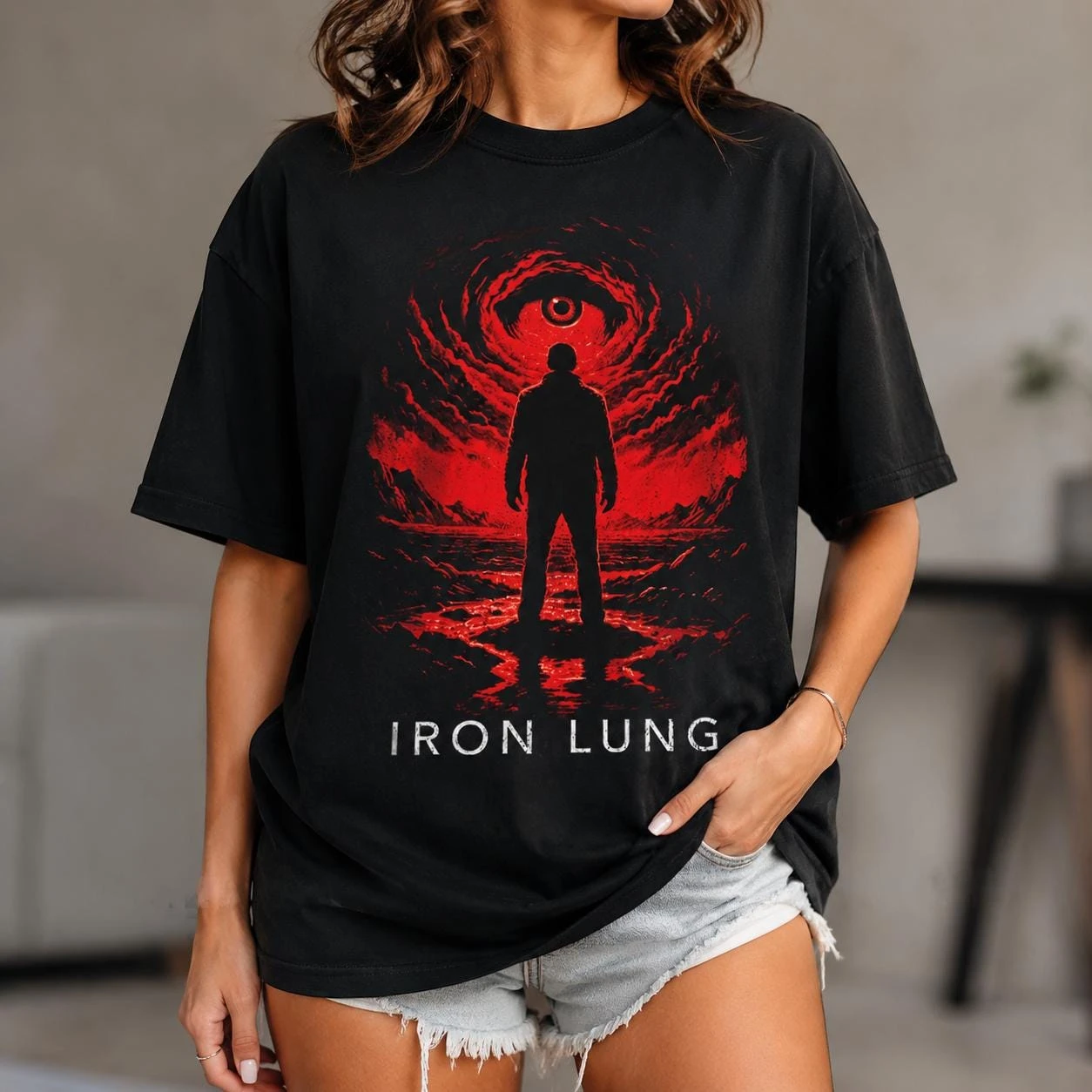 Retro Iron Lang Horror Movie Pattern T-shirt Mark Pliers Fan T-shirt Casual Street Style Essential for Daily Wear