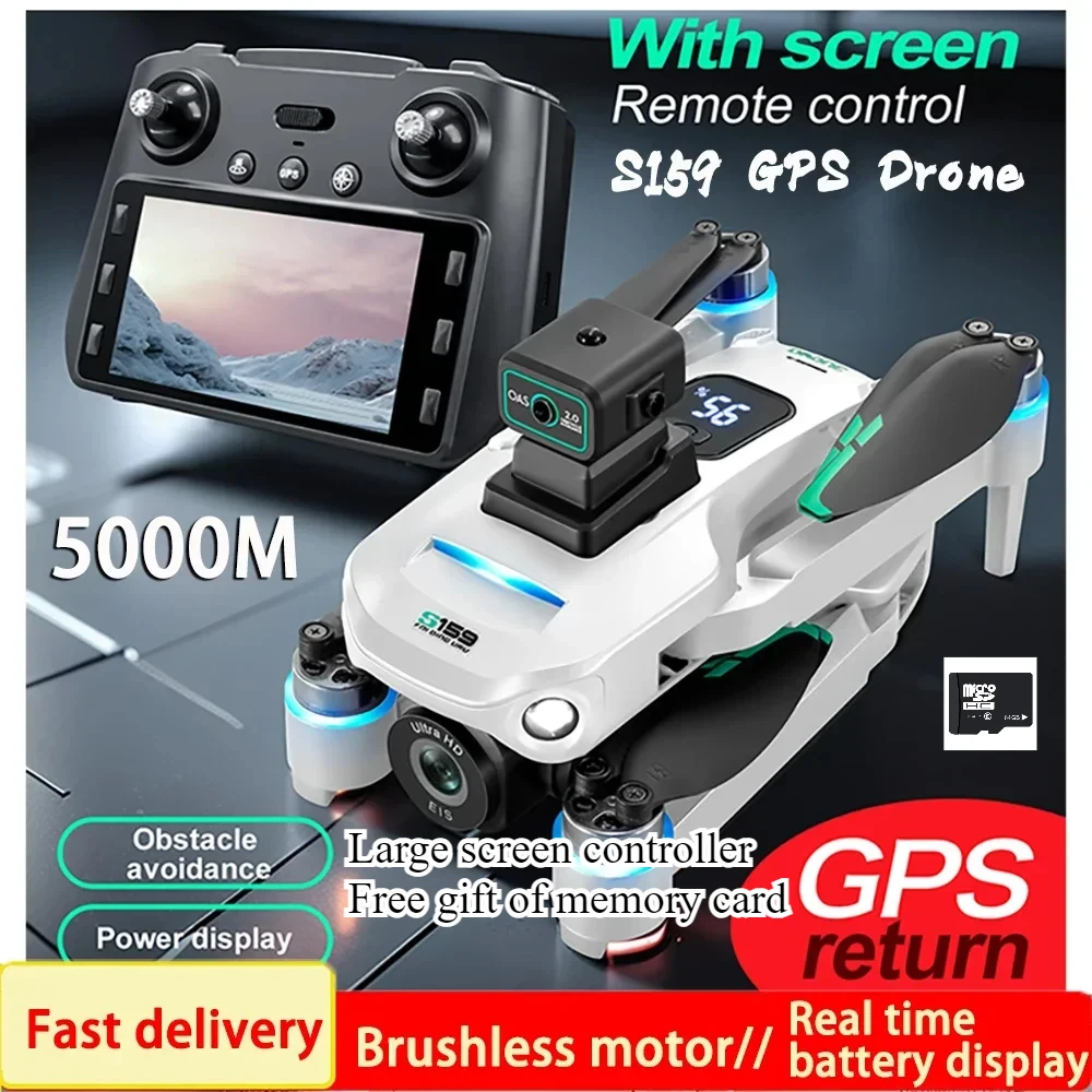 

2024 New S Drone Screen Send Memory Card 5G Image Transfer GPS 8K HD Camera Obstacle Avoidance Brushless Aerial FPV Dron 5KM