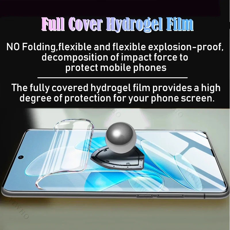 4-1psc Front Safety Hydrogel Film for Vivo V29 V 29 V2250 Protective Screen Protectors Clear Transparent Film Not Tempered Glass