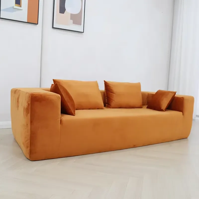 Latest Modern Compressed Foam Sofa Compression Sofa Set Furniture Fabric Living Room Chesterfield Couches in Box for Home