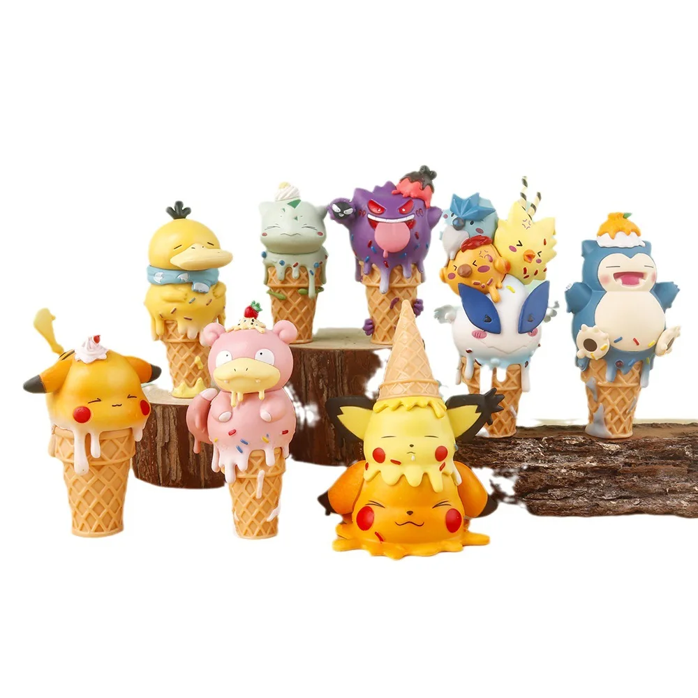 Figura de Anime de helado de Pokémon, modelo de figura de acción de Pikachu Gengar, modelo de juguete coleccionable, muñeca de dibujos animados, regalos para niños