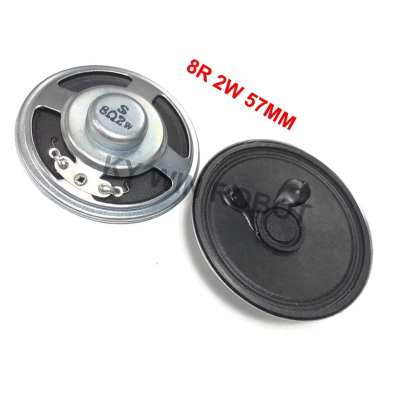 2pcs/lot New Ultra-thin speaker 8 ohms 2 watt 2W 8R speaker Diameter 57MM 5.7CM thickness 13MM IC Electronic components