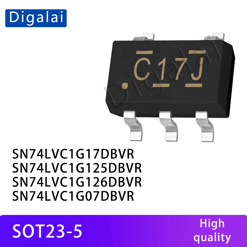 

100%Original SN74LVC1G17DBVR SN74LVC1G125DBVR SN74LVC1G126DBVR SN74LVC1G07DBVR Buffer/Driver IC SOT-23-5 In Stock Priority Ship