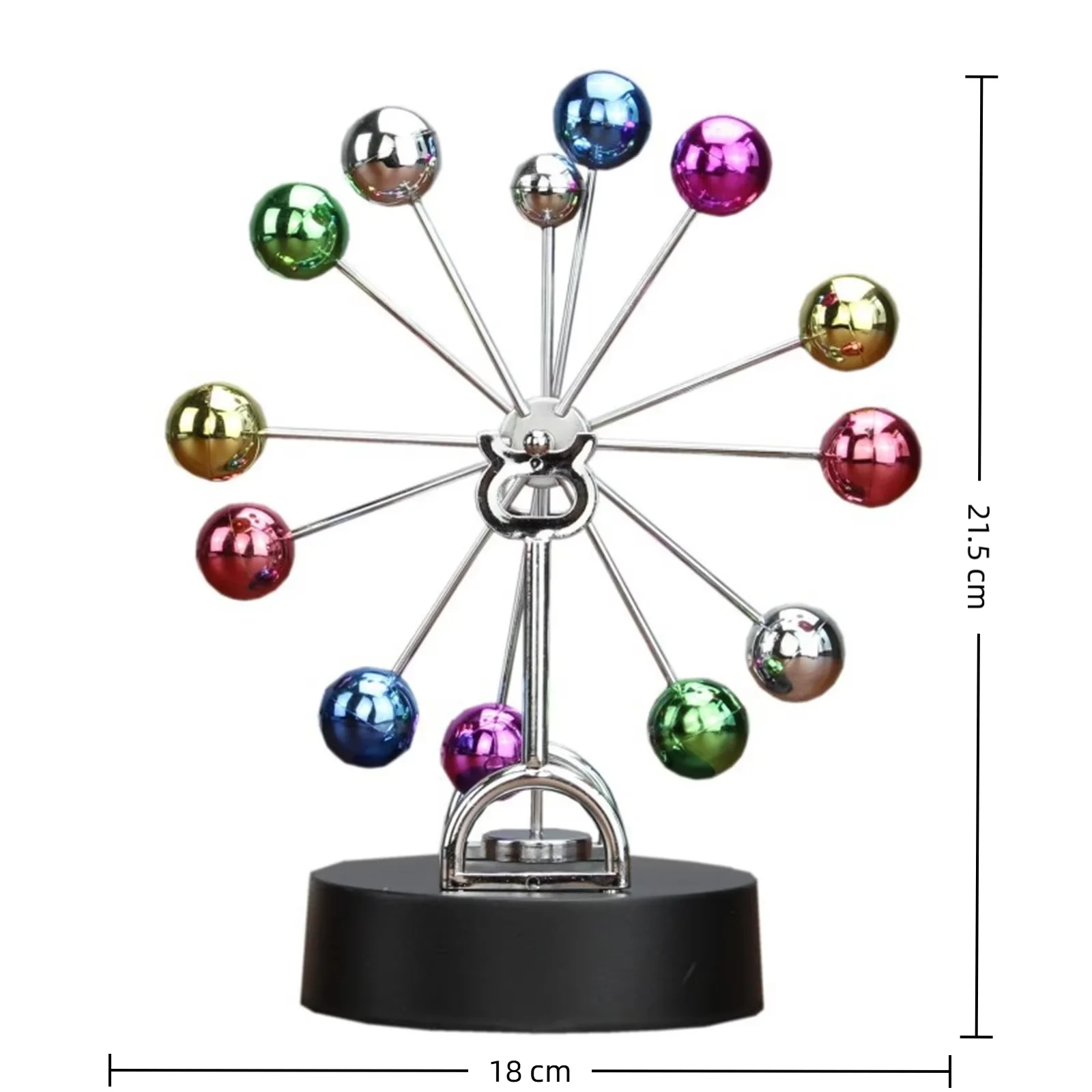 Ferris Wheel Perpetual Motion Apparatus Creative Rotating Simple Newton Pendulum Ball Physical Magnetic Balance Wobbler Gifts view 5