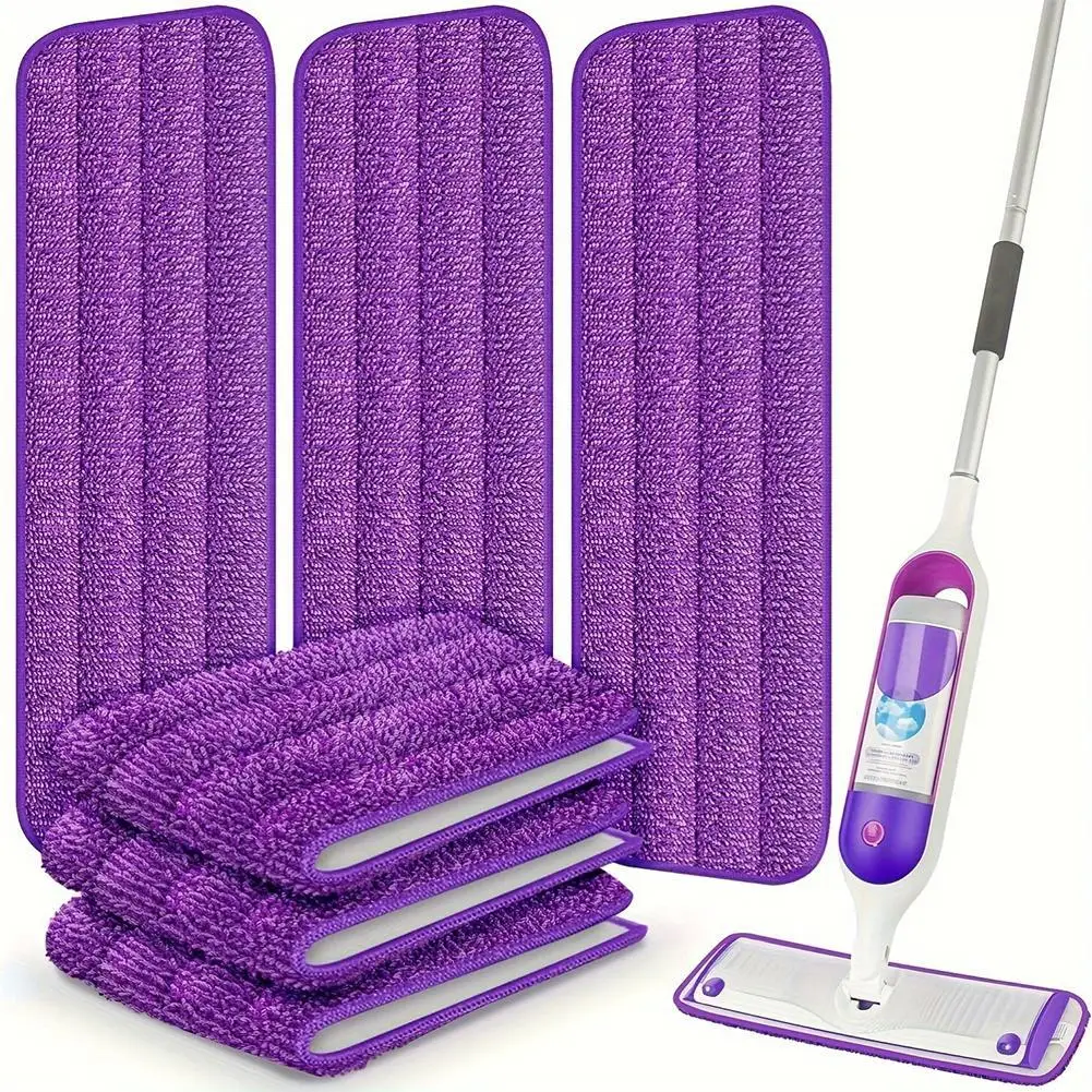 Powerful Cleaning with For Swiffer Wet Jet Pads Reusable Microfiber Refills for Sticky Messes Purple