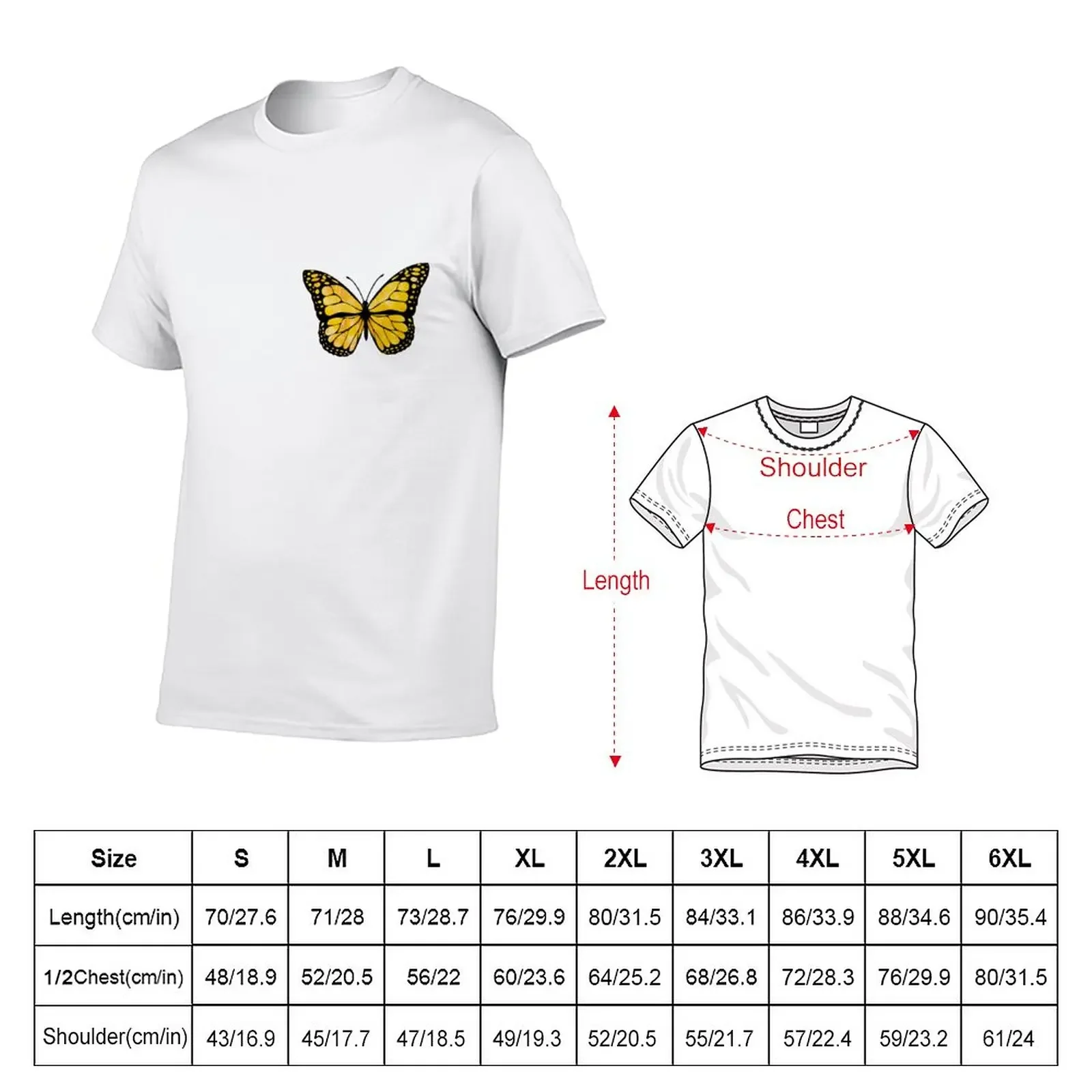 Yellow Butterfly Aesthetic T-Shirt quick drying plus sizes Short sleeve tee men