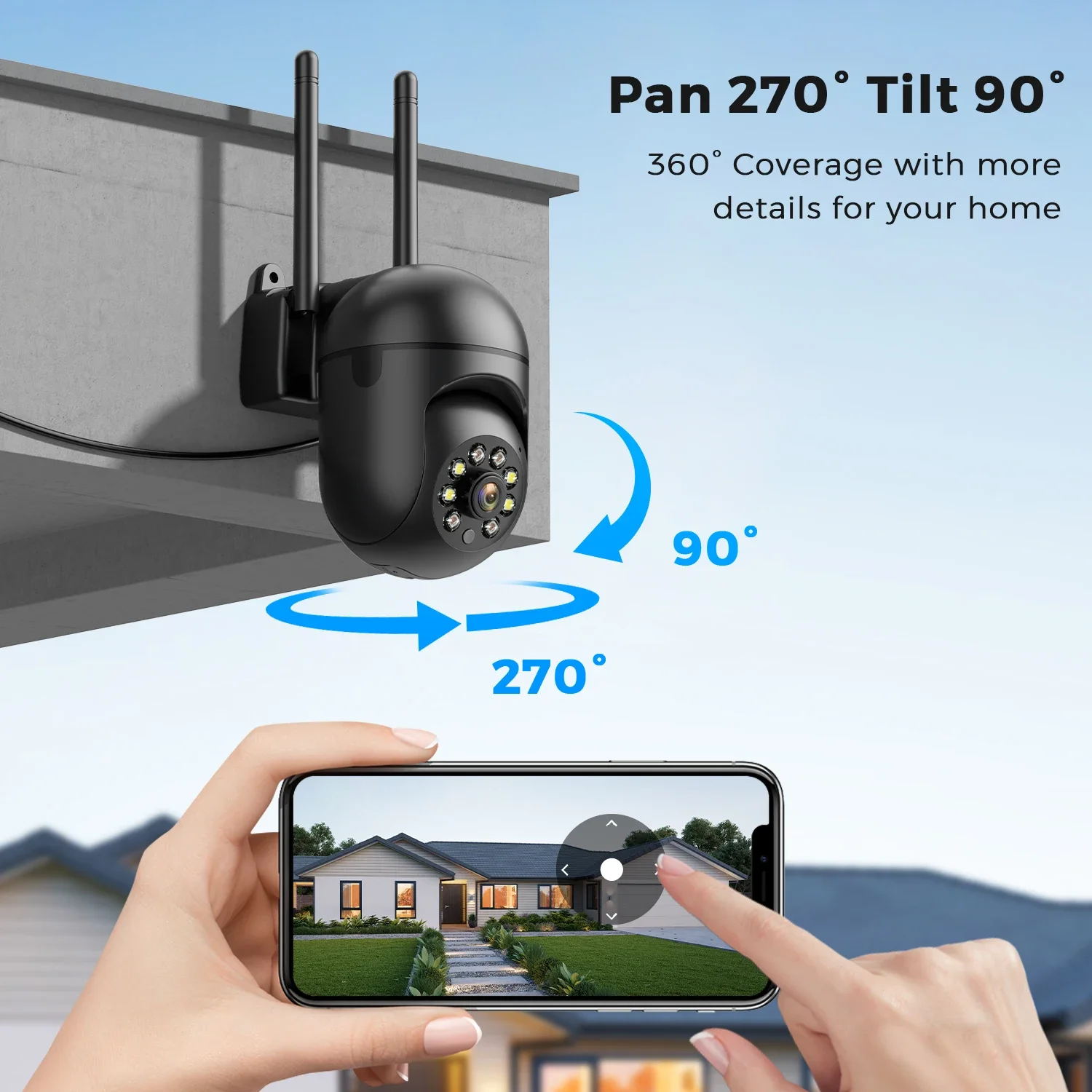 4MP 2K PTZ WiFi Security Camera Mini Home Surveillance Ai Human Detection Night Vision Two Ways Audio ICSEE APP Auto Tracking