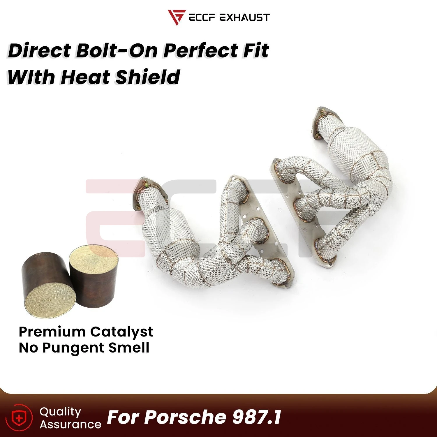 Premium High Flow Stainless Steel Headers with Heat Insulation For Porsche 987.1 Aggressive Sound Plug and Play