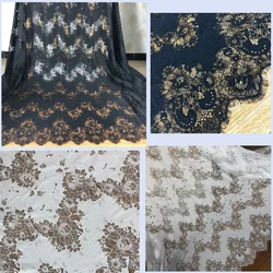 white Eyelash Fabric Black Chantilly Fabrics Lace Scalloped Lace for Lace Robe Lingerie Bridal Veils Shawls Gowns Dress Acce