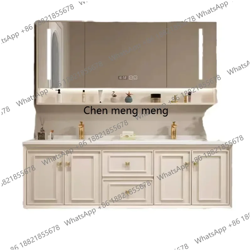 

American Bathroom Cabinet Combination Integrated Ceramic Washbasin Modern Oak Bathroom Vanity Sink Cabinet Bathroom Furniture