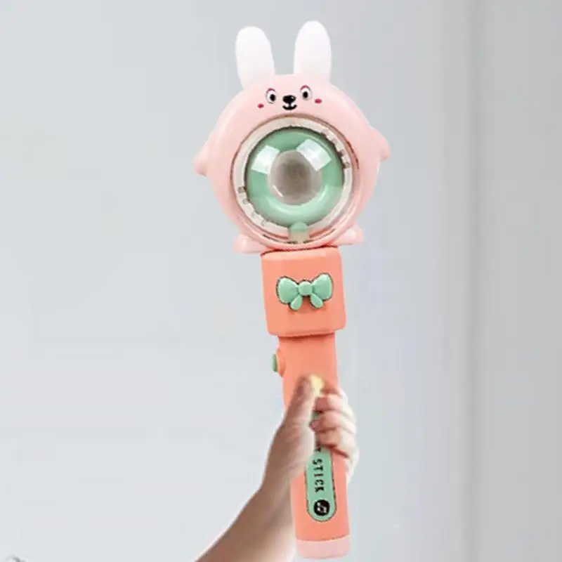 Light up Toy Wand Electric Toys Glowing Stick Toy Wand with Rotating Lights & Colors Bunny/Frog Musical Toys for kids girls