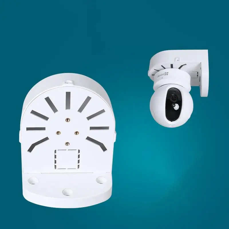 Surveillance Dome Camera Wall Mount Bracket L Type Plastic with Hidden Cable Storage Box for Indoor Outdoor Use