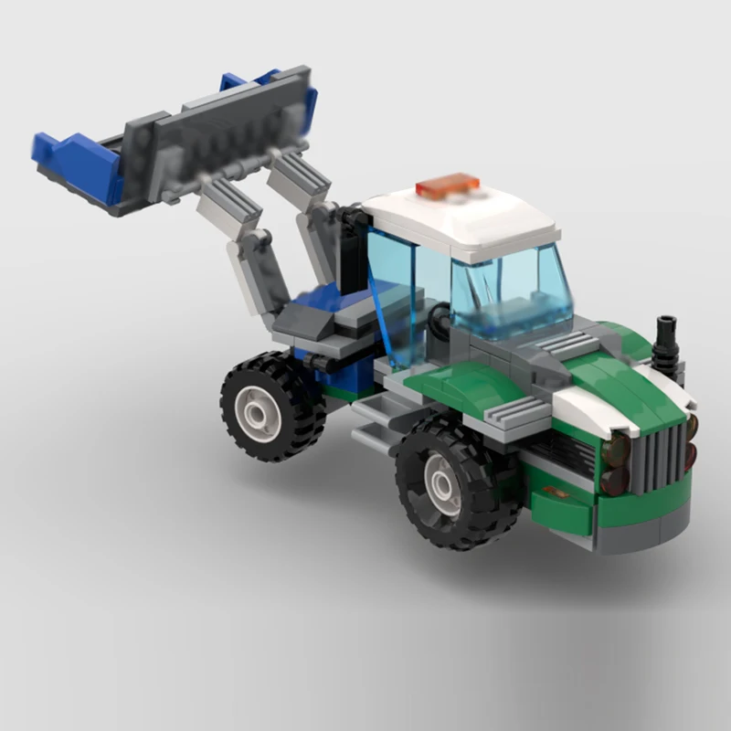 City Car Model MOC Building Bricks Heavy Wheel Loader Machinery Modular Technology Children Holiday Gifts Assemble Toys Suit