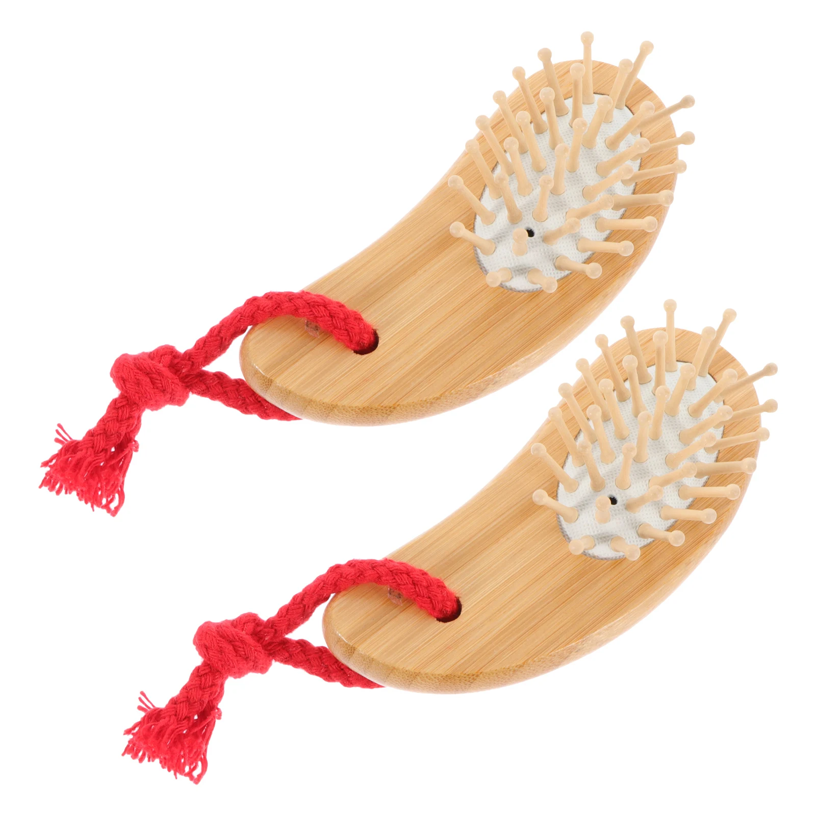 

2pcs Combs Portable Scalp Massagers Gentle Hairbrushes for Children Smoothing Anti-static Yellow Combs Lightweight