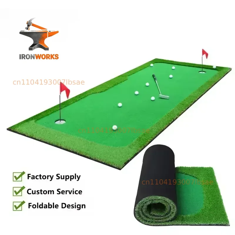 Golf Putting Greens Thickened Practice Mat Indoor Use Artificial Greens Putting Drills Large Golf Practice Mat Golf Simulators