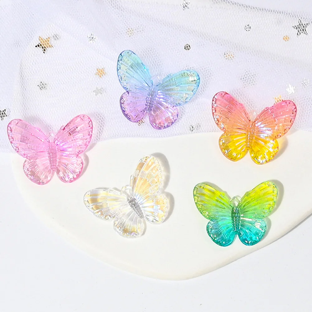 

30pcs Resin Butterfly Accessories Acrylic Butterflies Decorative For Kids Desktop Party Decorations Children Gift Holiday Layout