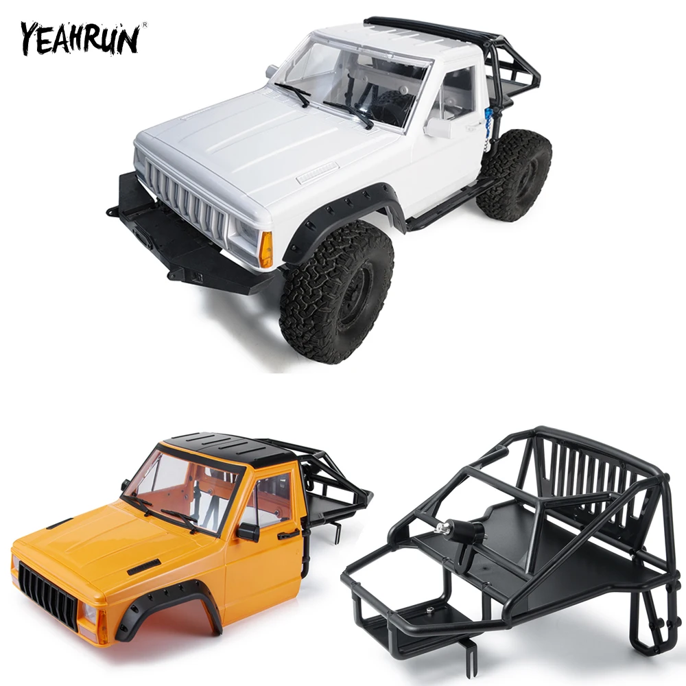 YEAHRUN RC Car Cherokee Body Cab/Back-Half Cage for 1/10 RC Crawler TRX4 Axial SCX10 90046 Car Parts