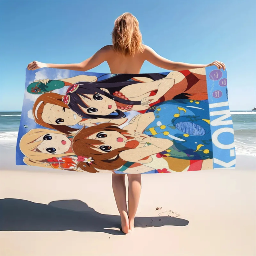 Japan Anime Kawaii New K ON! Beach Towel  Poncho Bathing Towels Cover-ups Quick Dry Sand Free Yoga Spa Gym Pool