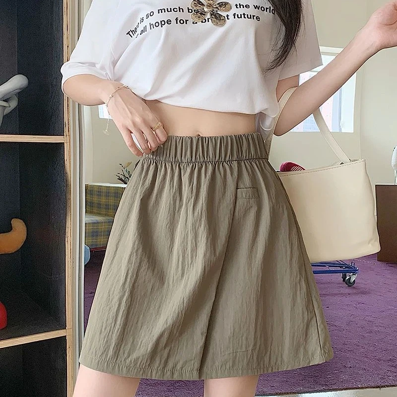2026 Summer New Women's Shorts Loose Plus Size Cargo Shorts Casual Female Pantsalone Lady Simple Shorts Clothing KE0140