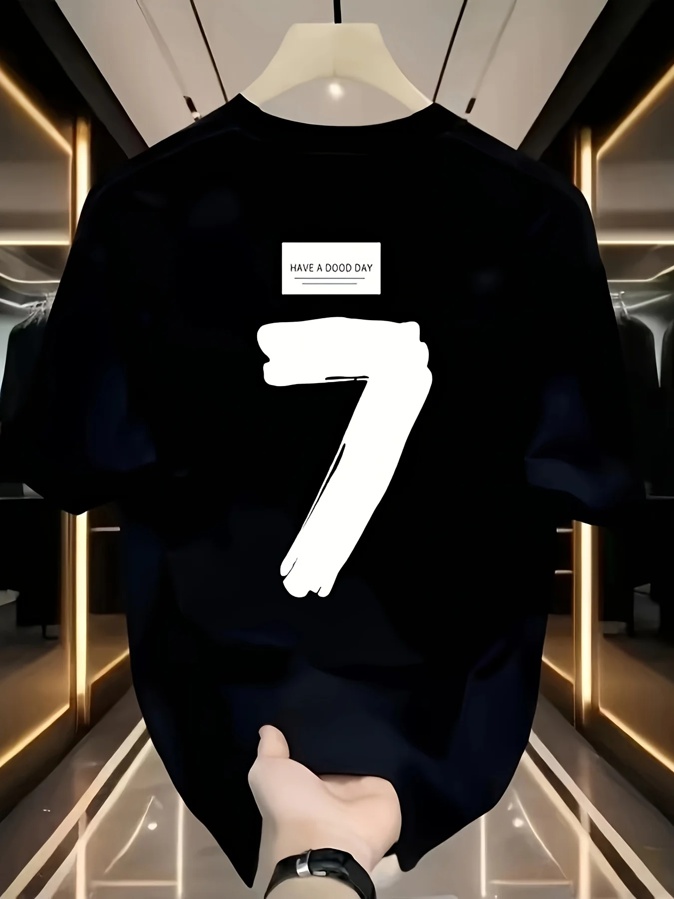 

Men's summer 100% pure cotton fashionable casual sports loose fashion pattern printed round neck short sleeved T-shirt top