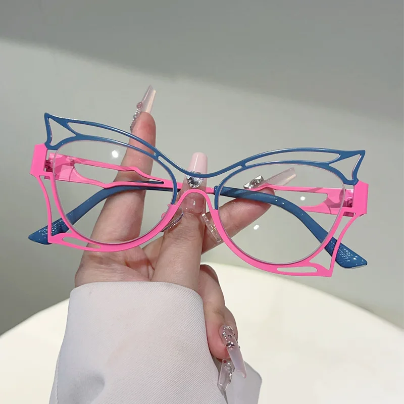 

Vintage Optical Butterfly Anti Blue Light Glasses Women For Female Luxury Brand Designer Myopia Prescription Eye glasses Frame