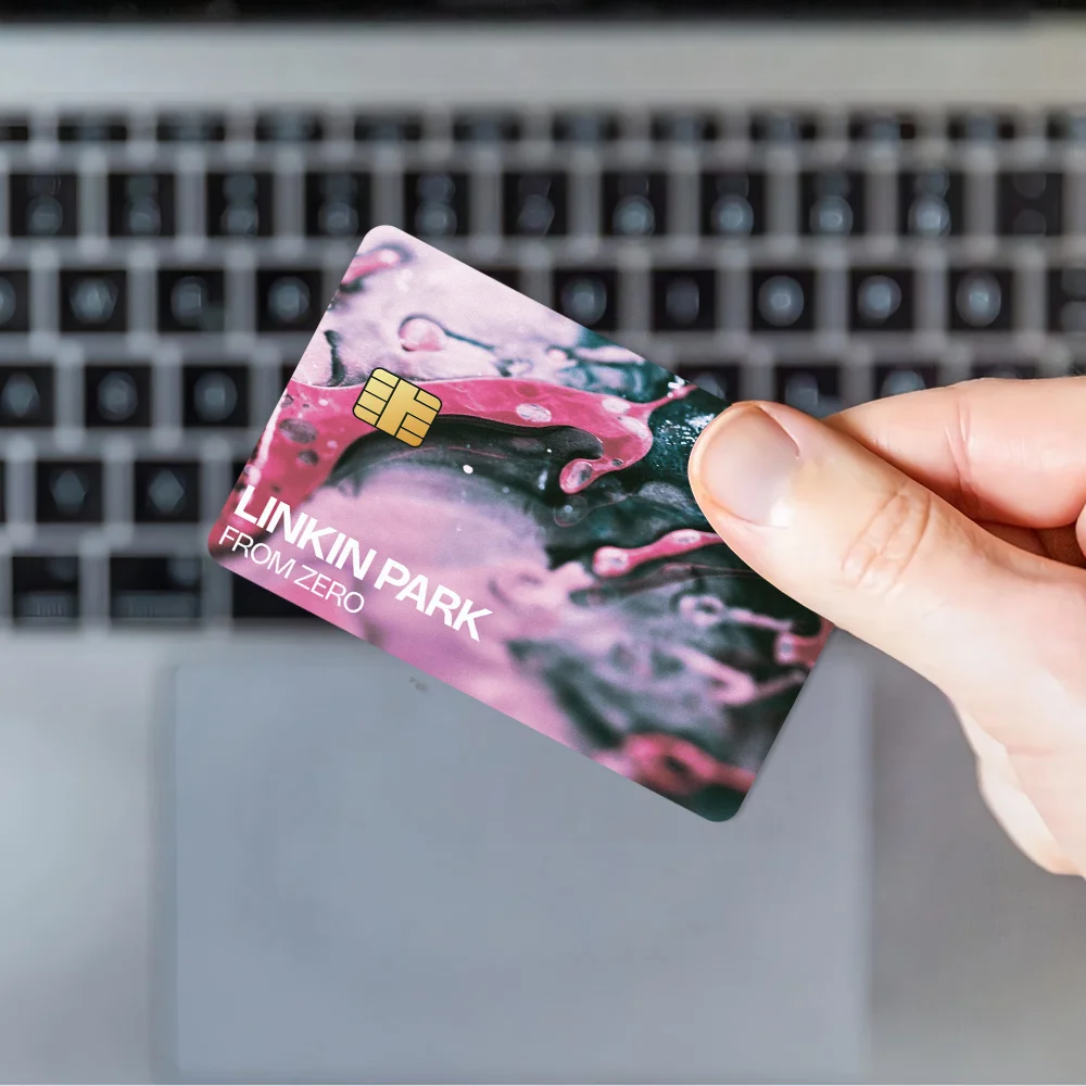 ملصق بطاقات L-Linkin P-Park مزخرف صغير مقاوم للماء مكون من 4 قطع مضاد للخدش