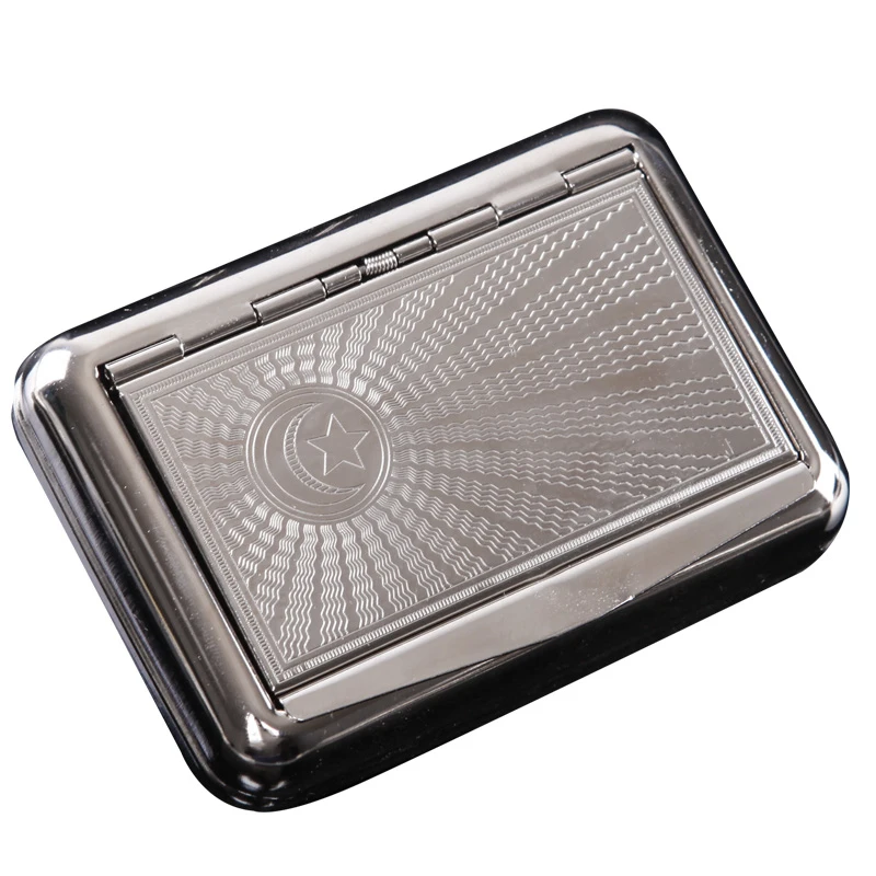 Tobacco Box Humidor Cigarette Case Silver Storage For Herb/Tobacco Cigarette Rolling With Retal Pack