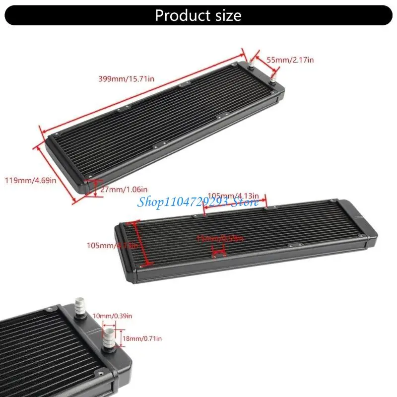 Y2GD SRL360F10 Penukar Panas Radiator Aluminium untuk Pendingin Air CPU Komputer