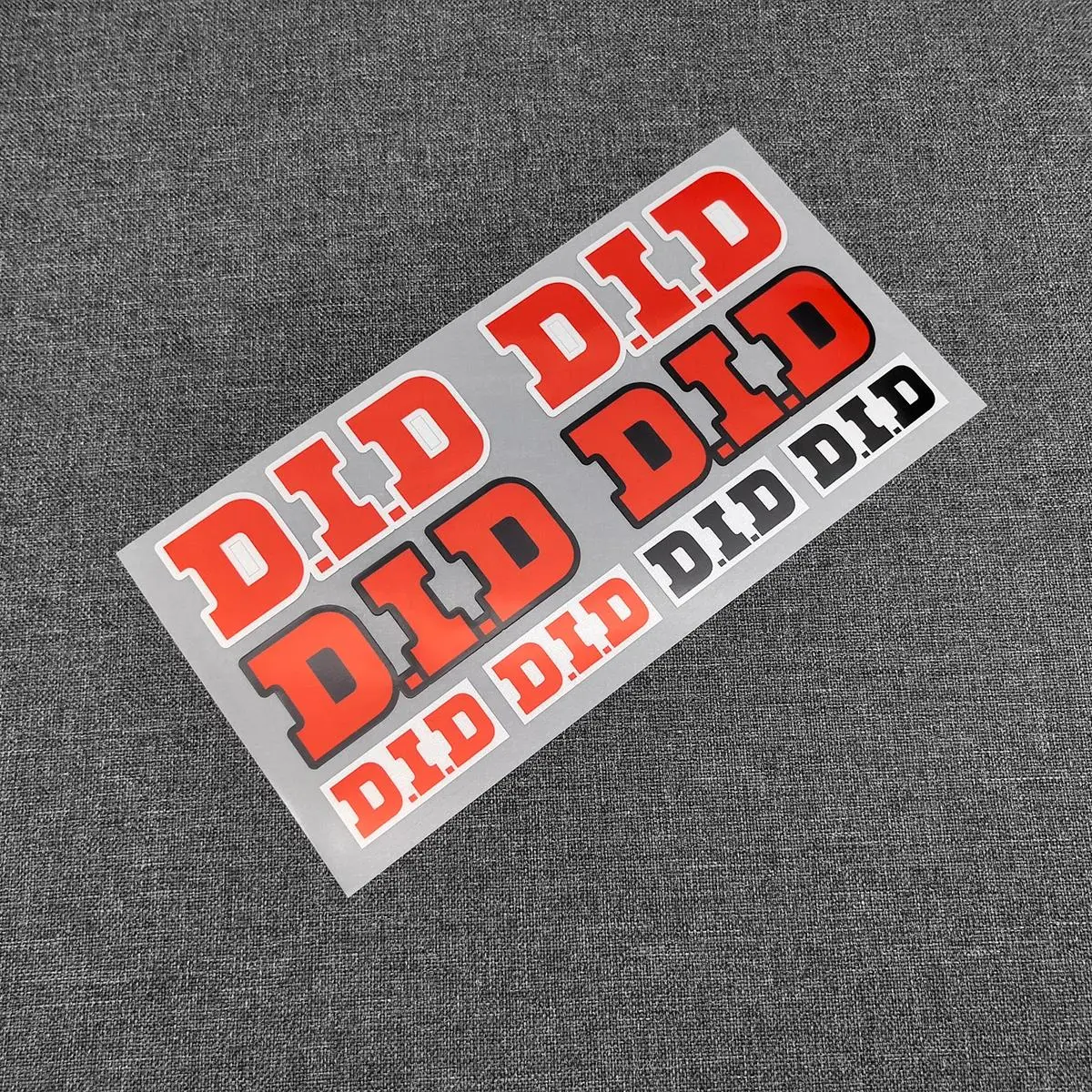

8 Pieces DID Chain Motorcycle Stickers, Coated Vinyl Printed Sponsored Accessories, Vehicle Decorations