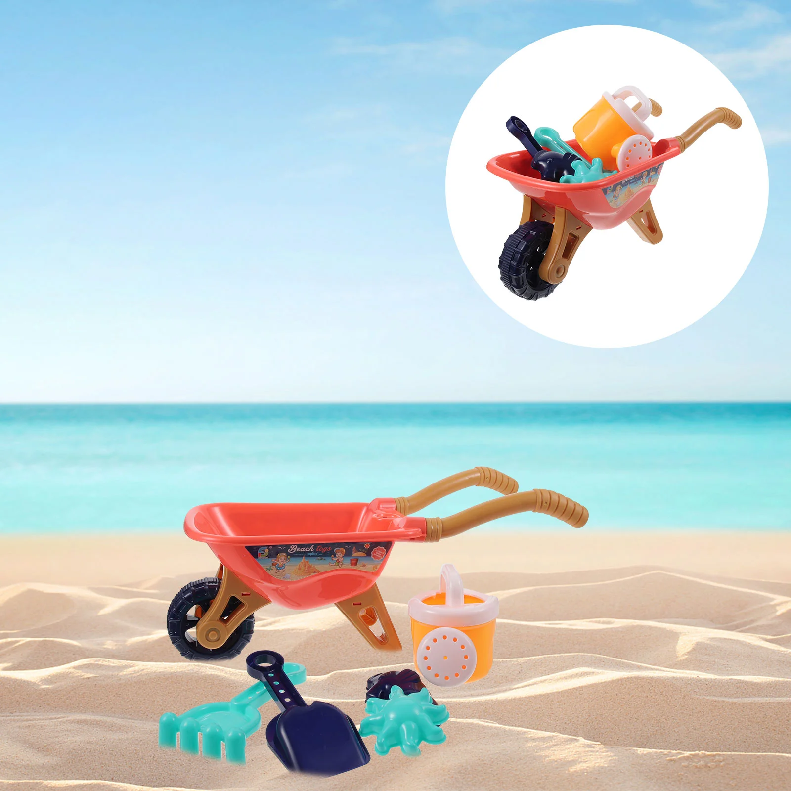 Beach Toy Stroller Seaside Playthings Kids Educational Sand Sandbox Toys for Toddlers Children Plastic Pool